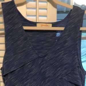 Pomelo blue ruffle sleeveless dress